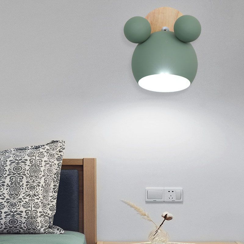 Nordic Modern Wall Sconce 1-Light Iron Wall Mounted Lighting for Bedroom