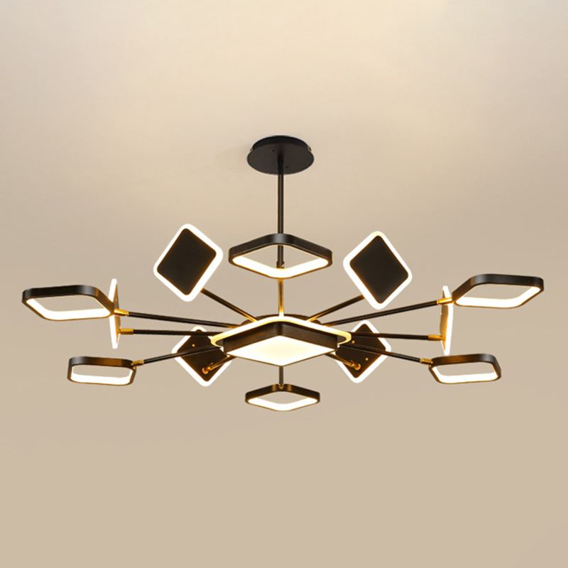 Sputnik Living Room Pendant Chandelier Metal LED Modern Hanging Chandelier