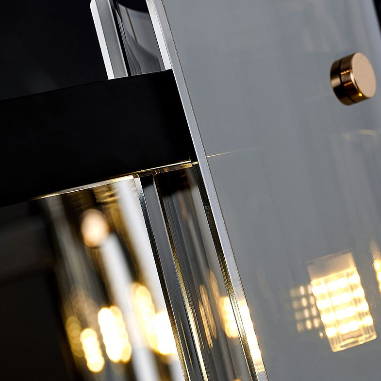 Post Modern Style Tile-shaped Glass Island Light Art Decorative Island Pendant Lamp for Kitchen Bar