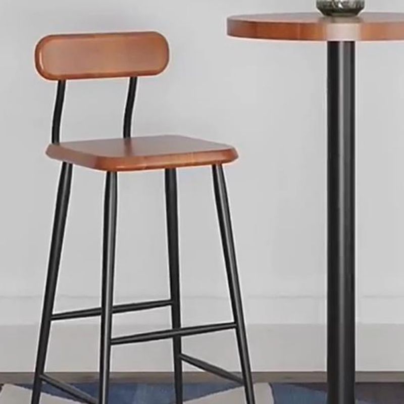 Modern Counter Height Stools Solid Wood and Metal Counter Bar Stool