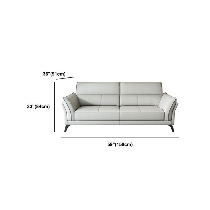 Contemporary Standard Settee Bench Stain Resistant Leather Sofa