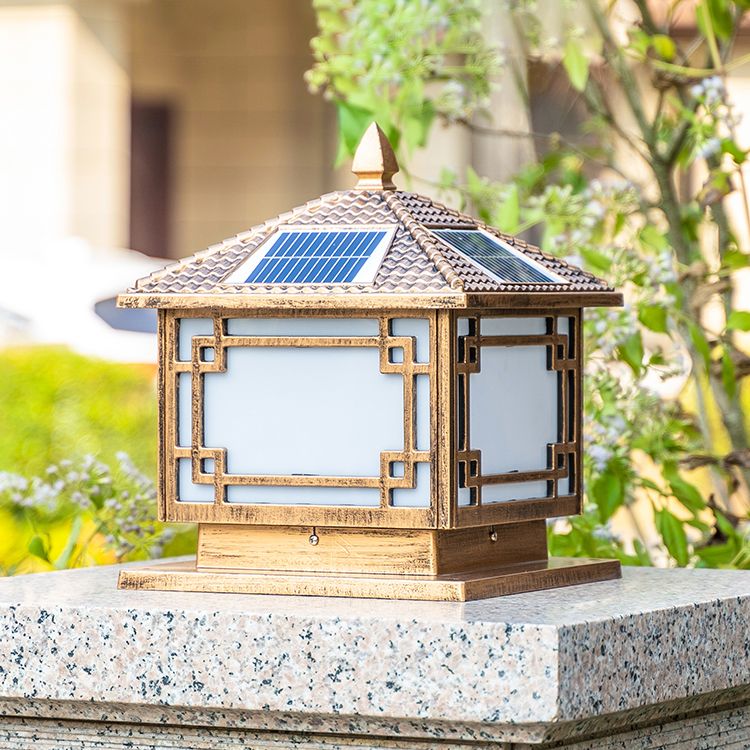 Creative LED Pillar Light Modern Solar Lighting Fixture for Garden
