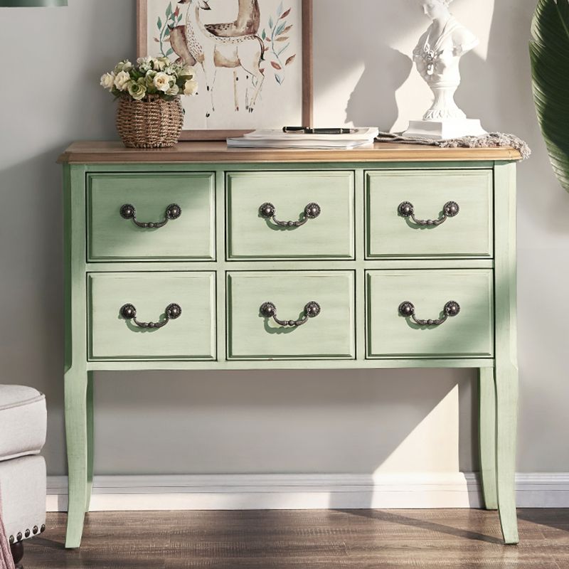 French Country Storage Chest with 6 Soft-Close Drawers for Home