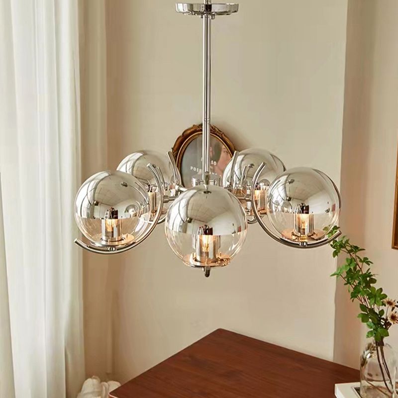 Modern Style Chandelier Household Glass Hanging Light for Sitting Room
