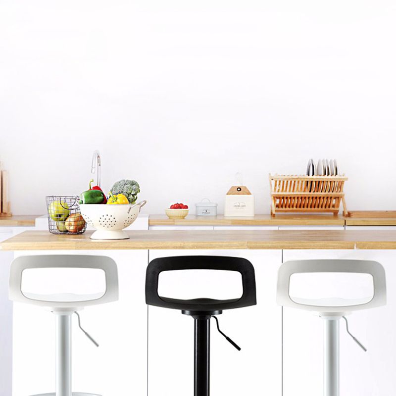 Modern Adjustable Swivel Bar Stool Low Back Plastic Bar and Counter Stool