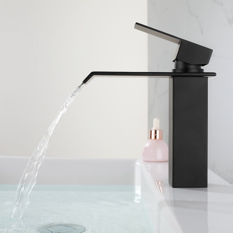 Industrial Vessel Faucet Stainless Steel Lever Handles Waterfall Spout Bathroom Faucet