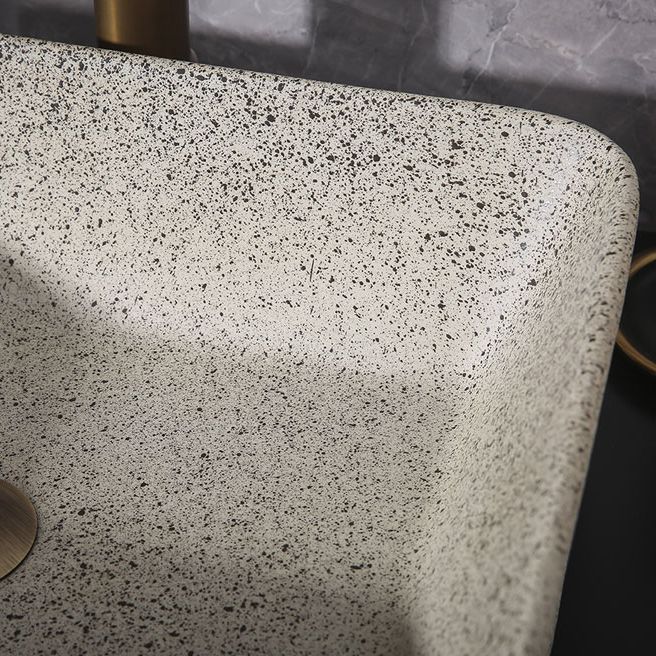Modern Vessel Bathroom Sink Porcelain Vessel Lavatory Sink with Faucet