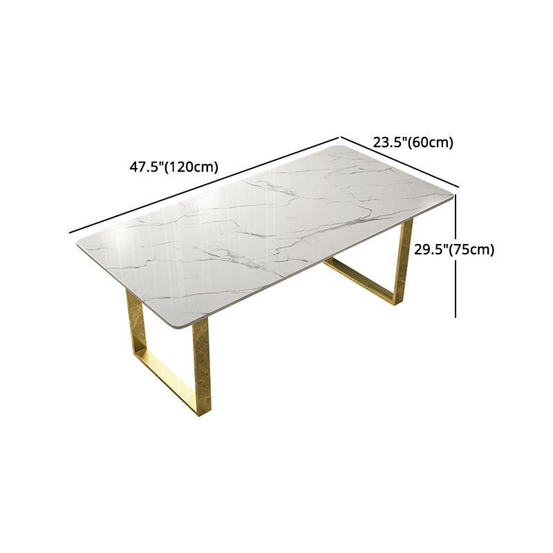 Luxury 1/2/5/7 Pieces Dining Set Sintered Stone Dining Table Set with Leather Chairs