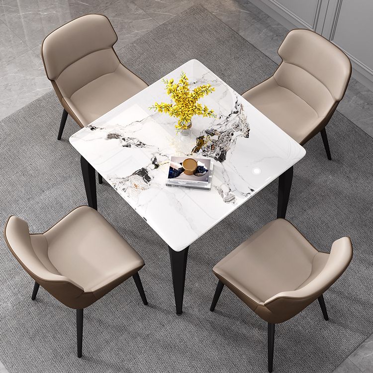 4-foot Stone Dinning Table Industrial Style Square Furniture for Indoor