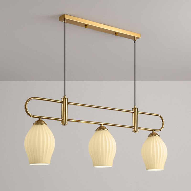 Modern Style Bell Shade Island Pendants Glass Pendant Lights for Dining Room
