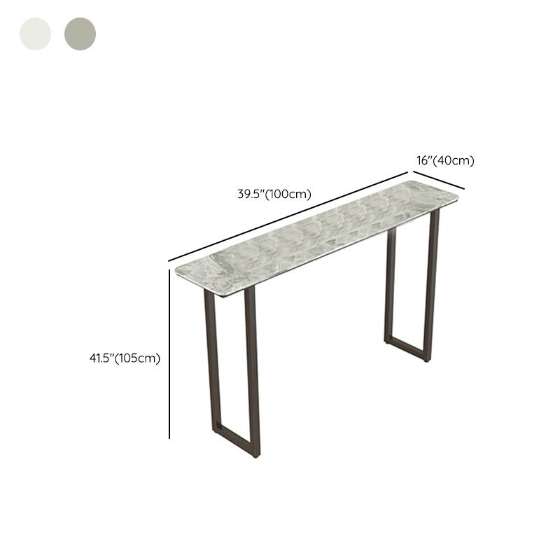 Stone Top Table Industrial Style Bistro Pub Table for Patio Use