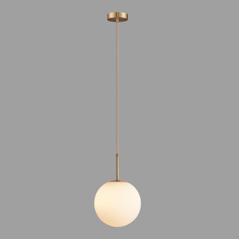 Moderner Stil Kugelform Pendelleuchte Glas 1 Licht Anhängerlampe für Wohnzimmer