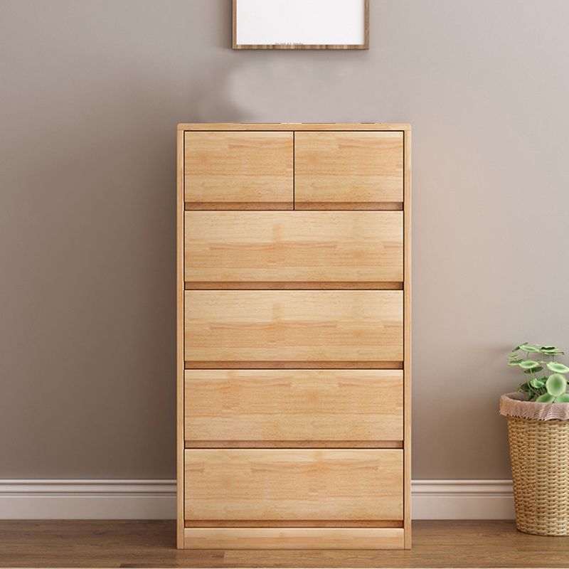 Rubberwood Accent Chest with Drawers 23.62" Long Contemporary Chest
