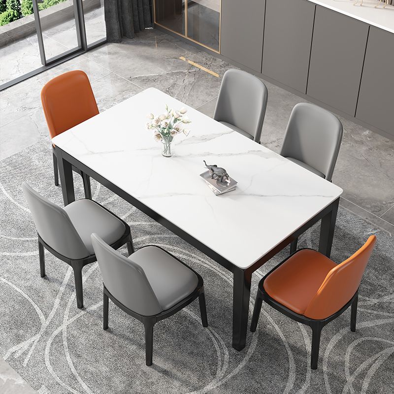 Medieval Modern Sintered Stone Dining Table Rectangle Indoor Table with 4 Legs