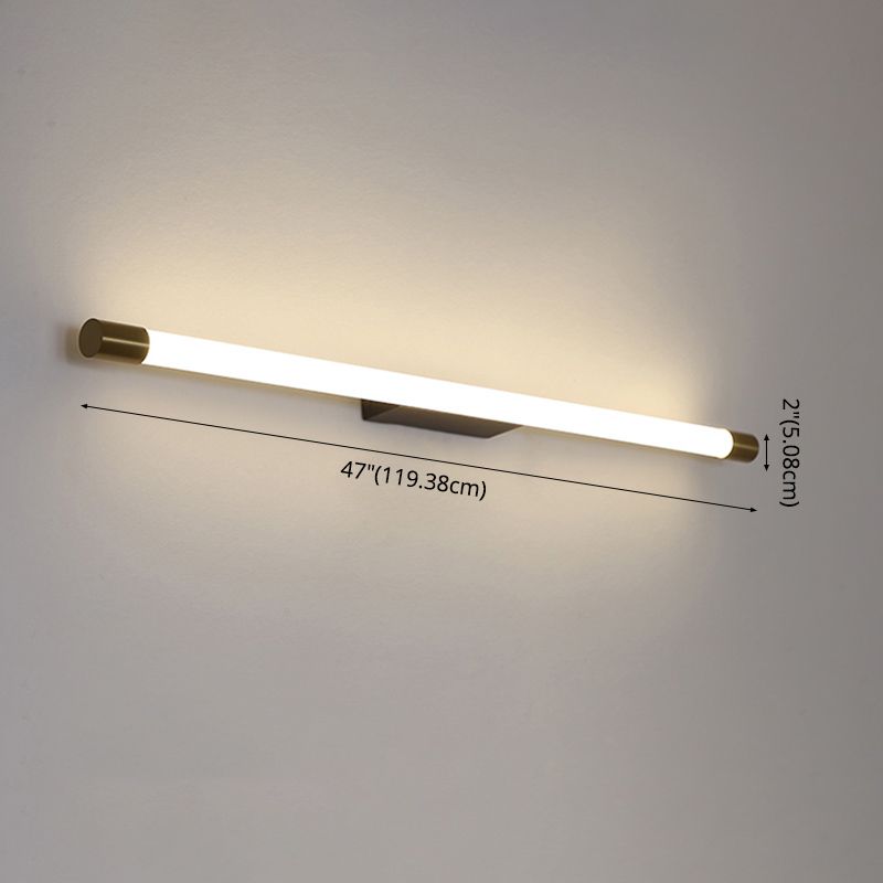 Gold Linear LED Wall Lamp in Modern Concise Style Aluminium Wall Light with Acrylic Shade