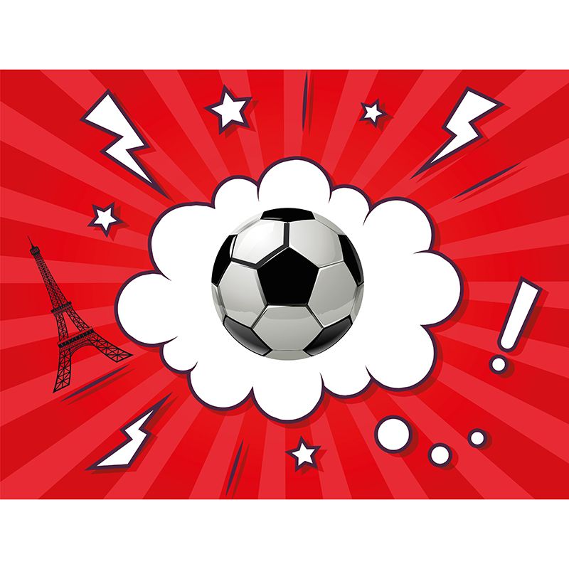 Football Illustration Wallpaper Murals Full Size Home Decor, Water Resistant