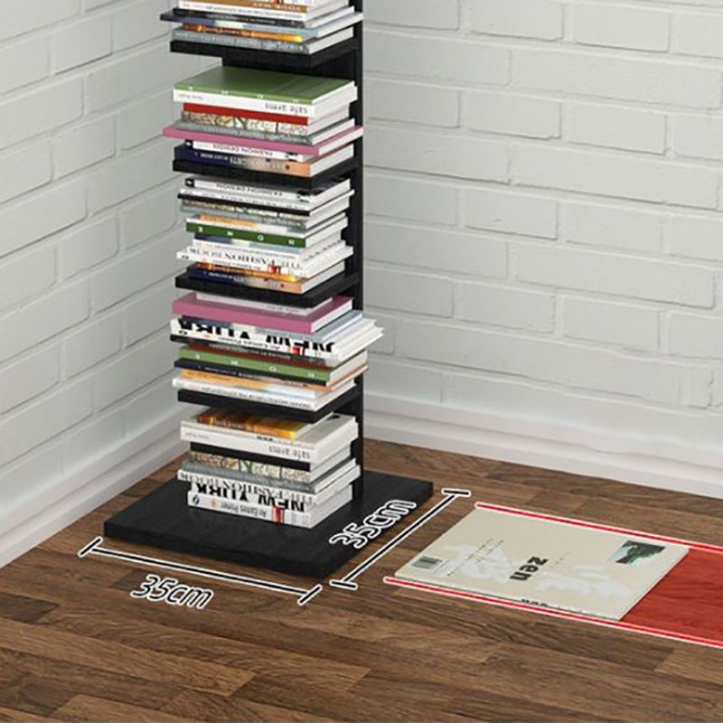 Vertical with Shelves Shelf Bookcase Stackable Engineered Wood Bookcase 13.8" Wide