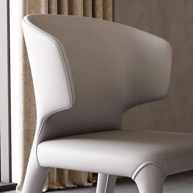 Wingback Dining Room Side Chair Upholstered Armless Dining Chair