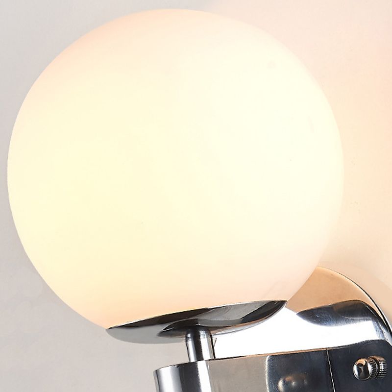 Modern Style Globe Shade Wall Light Glass 1 Light Sconces for Bedroom