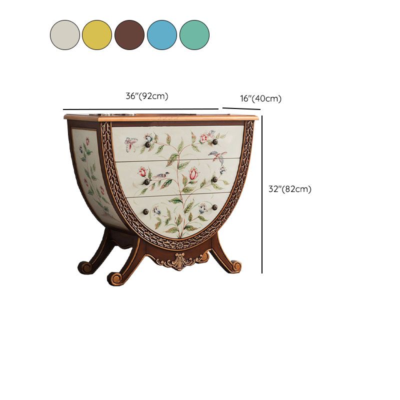 Traditional Storage Chest Solid Wood 15.6 Inch Width Dresser