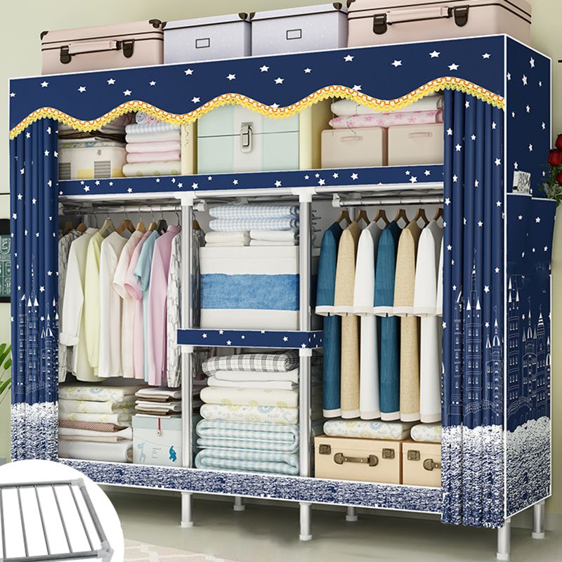 Contemporary Wardrobe Metal 1-Door Wardrobe Closet for Bedroom