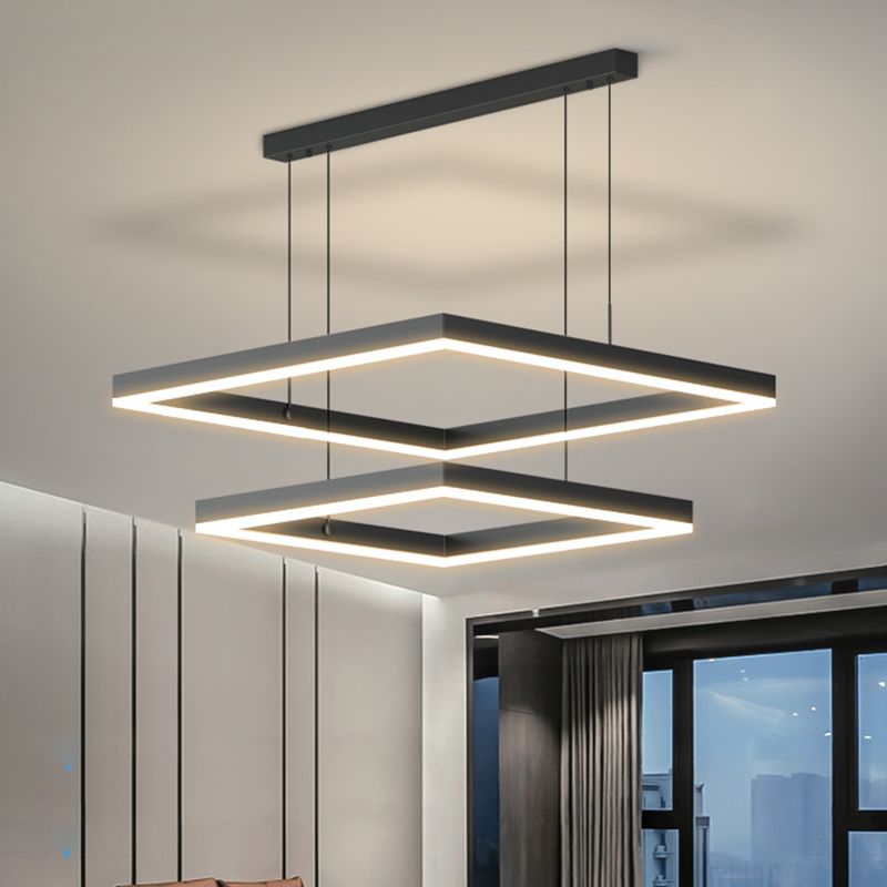 Modern Chandeliers For Dining Room Multiple Squares Chandelier Light Fixture