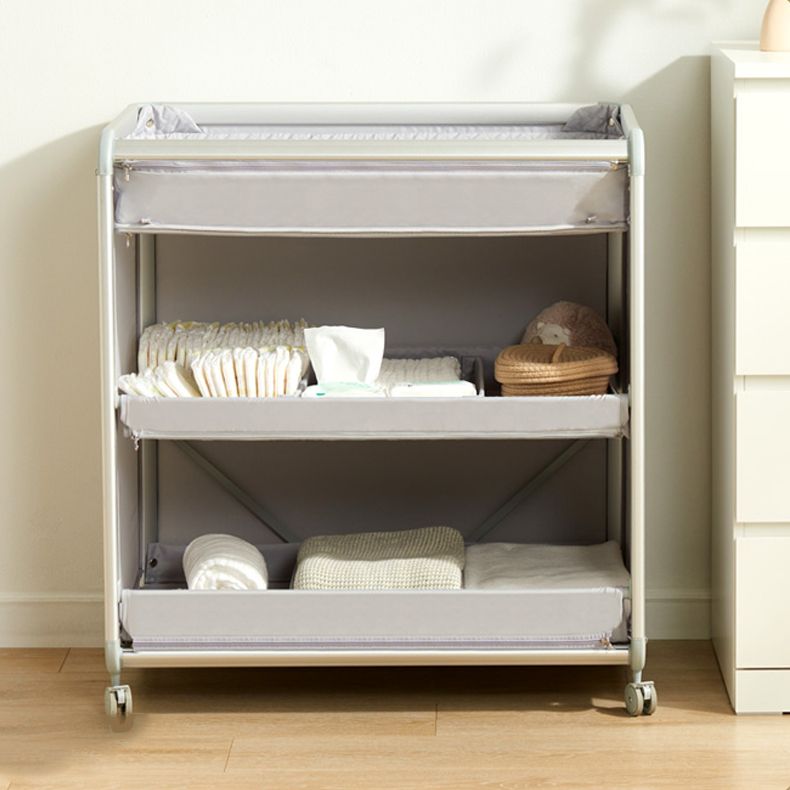 Safety Rails Baby Changing Table Flat Top Changing Table with Storage