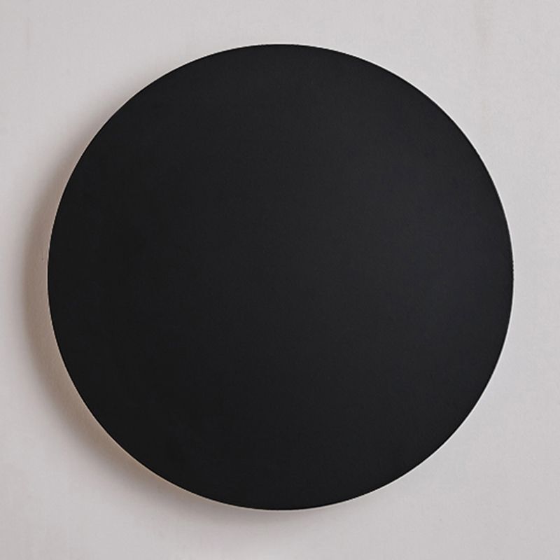 Round Shape Metal Wall Light Modern Style 1 Light Wall Mounted Light Fixture