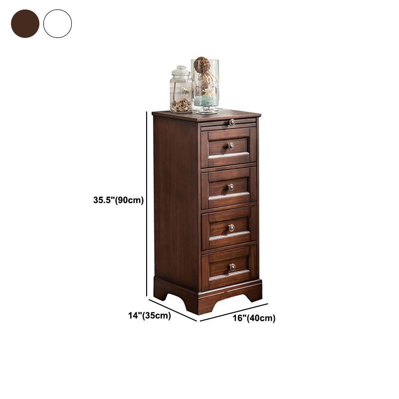 Contemporary Accent Chest with 4 Drawers and Distressed Finish Metal