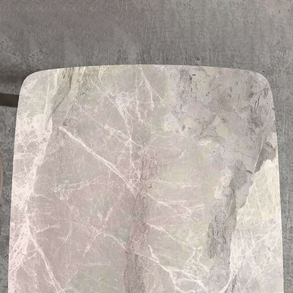 Mesa de comedor estándar de forma rectángulo industrial Mesa de comedor gris sinterizada para cocina