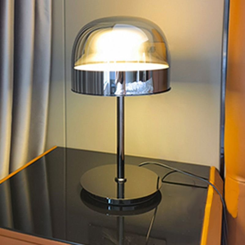 Lampada da tavolo in vetro stile moderno Forma geometrica Lampada da scrivania a 1 luce per camera da letto
