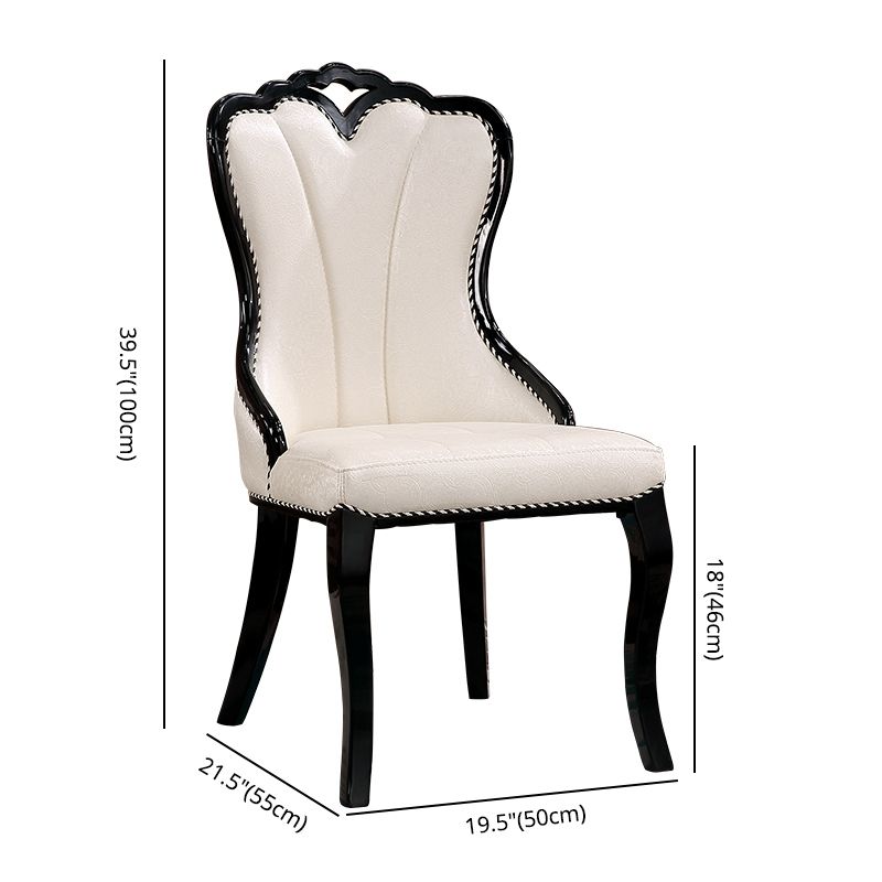Chaise latéral sans bras rembourrée de style Scandinave Chaise de restauration à dos solide pour usage à domicile