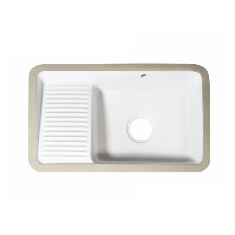 Modern Bathroom Sink Porcelain Bathroom Sink with Rectangular Shape(Not Included Faucets)