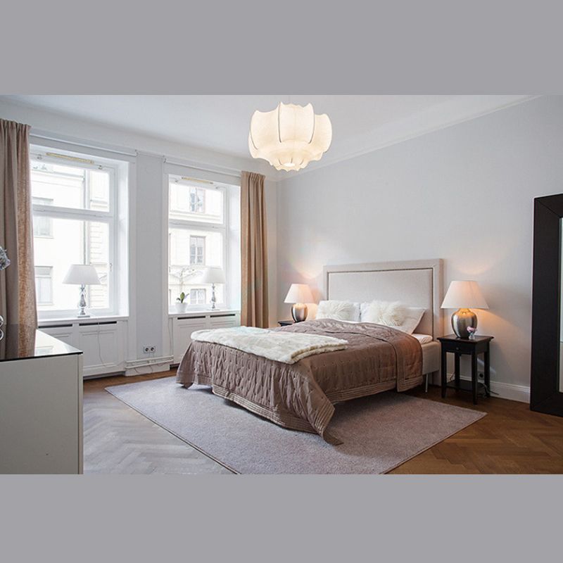 Silkworm irrégulier Creative Hanging Light 1-Light Contemporary Simplicity Style Dining Room Pendant Lampe en blanc