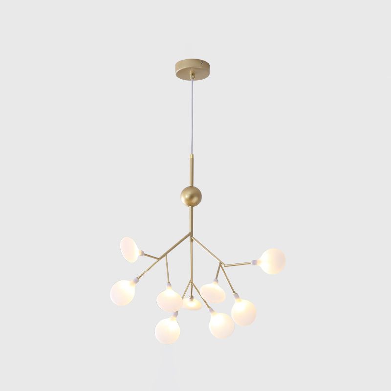Fireflies Chandelier Lighting Fixture Minimalist Metal Gold Ceiling Hung Fixture
