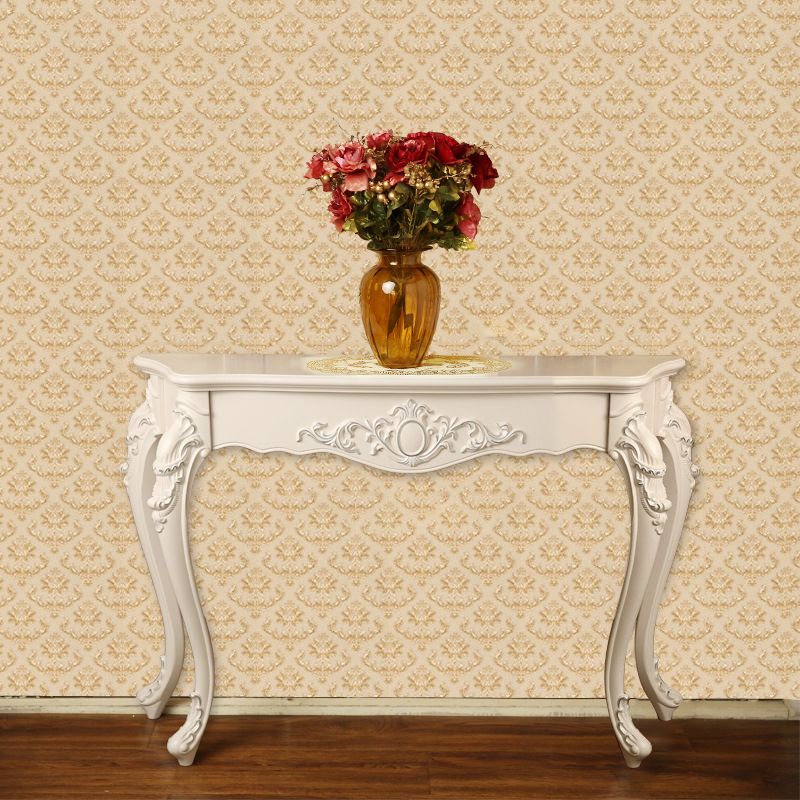 Victorian Hall Console Table Free Form Wood End Table with Legs