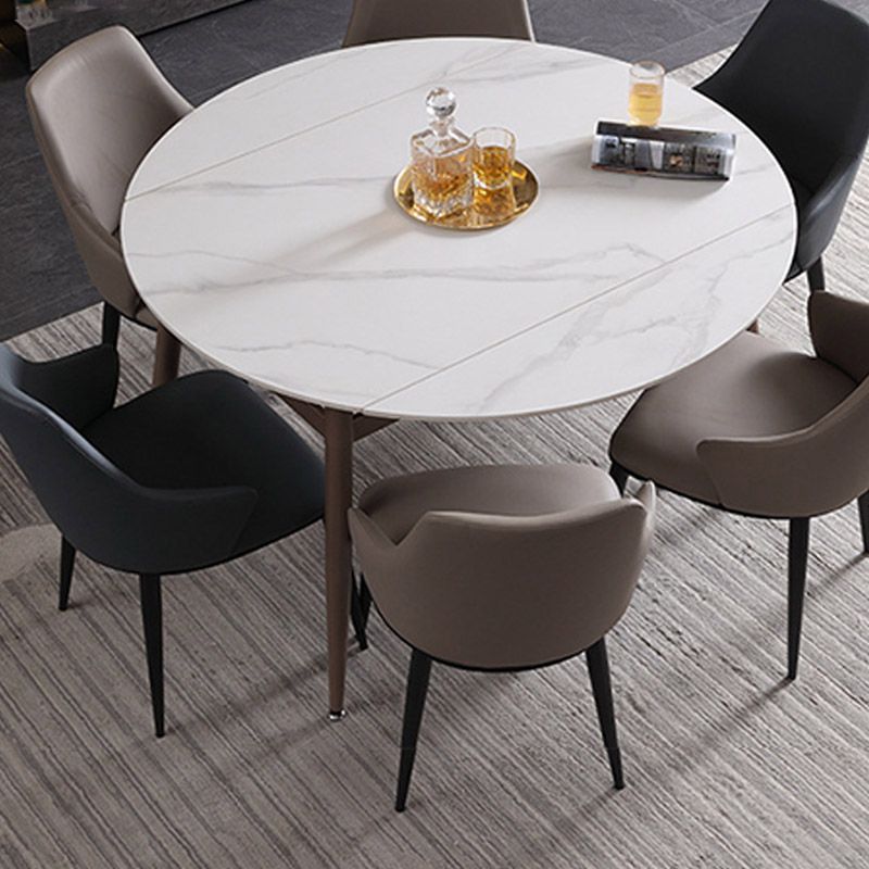 Industrial Style Arm Chair Metal Solid Back Dining Room Chair for Home