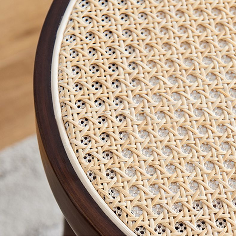 Modern Backless Bar-stool Round Counter Bar Stool with Wooden Legs