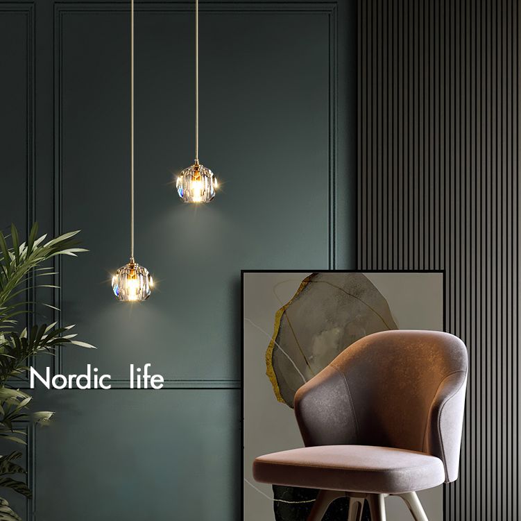 Crystal Chandelier Lighting Modern Simple Style Pendant Lighting for Bedroom Bedside