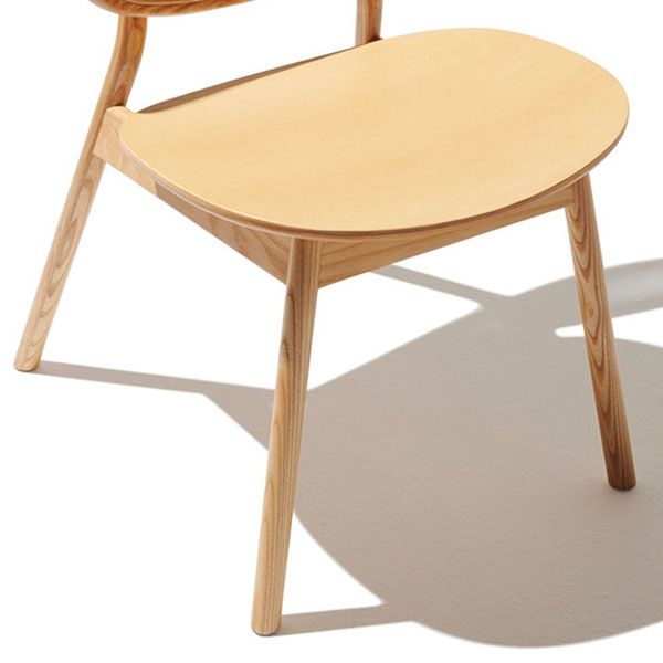 Contemporary Rattan Dining Chair Open Back Dining Side Furniture in Matte Finish