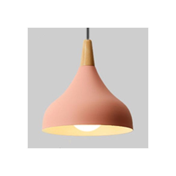 Metal Onion Ceiling Pendant Light Kindergarten One Light Macaron Loft Pendant Lamp