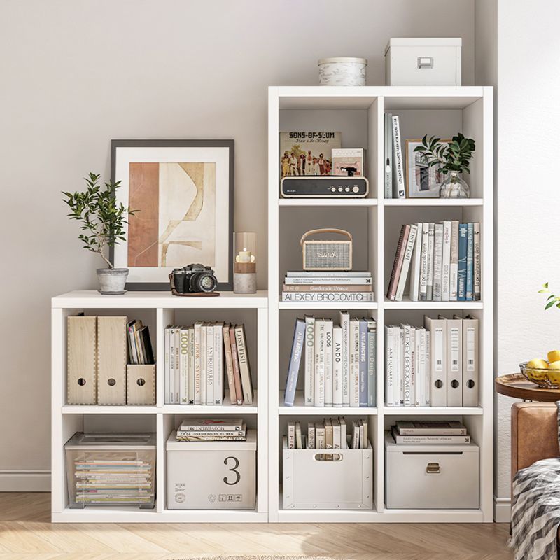 Modern Engineered Wood Bookcase Standard Closed Back Bookshelf with Shelves