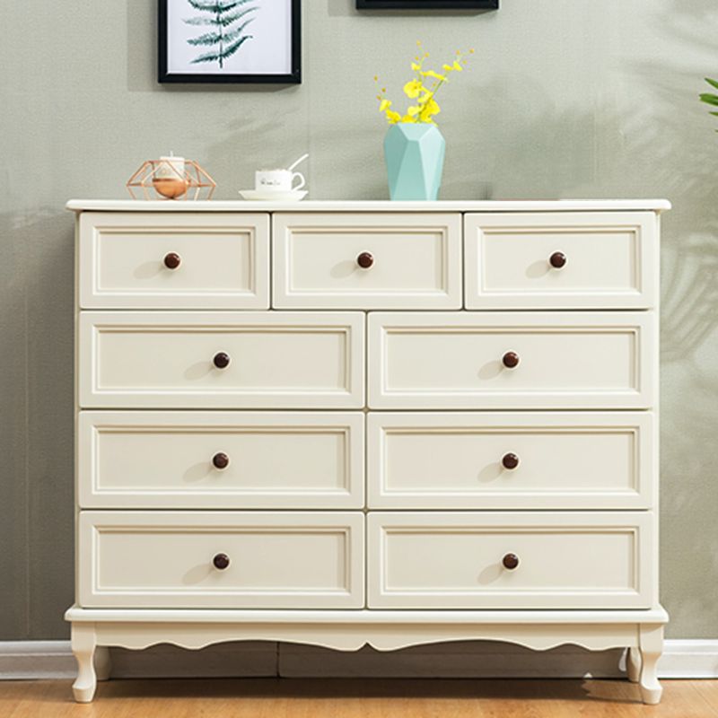 Nautical Solid Wood Storage Chest Bedroom Chest with Drawers
