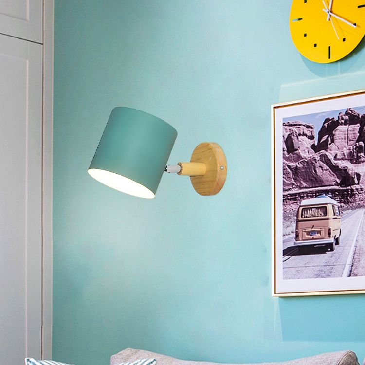 Moderni macaron nordici in stile unica sfumatura da parete funce metallo 1 flioncini leggeri