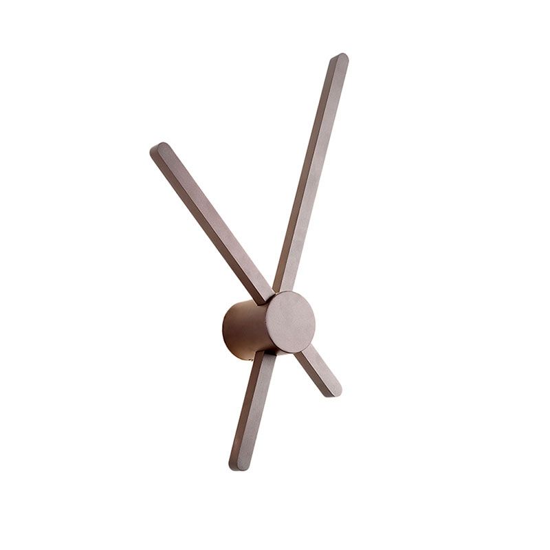 Crossed Lines Sconce Wall Light Metal Post Modern Wall Lamp in Brown for Living Room