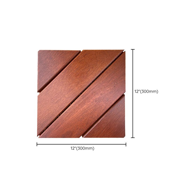 Solid Wood Deck Flooring Tiles Interlocking with Slip Resistant