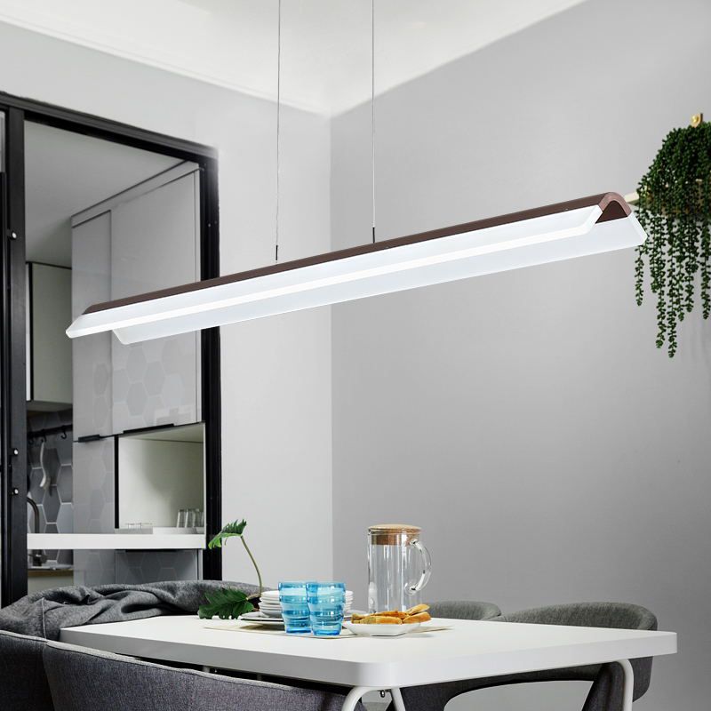 Simple LED Island Light Modern Style Metal Hanging Light for Dining Room