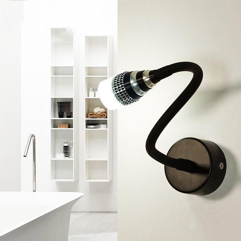 1 Light Geometric Wall Lighting Fixtures Modern Style Metal Wall Mounted Reading Lights
