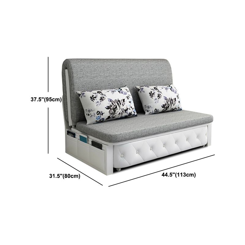 Armless Cotton Blend Contemporary Convertible Bed Sofa Couch