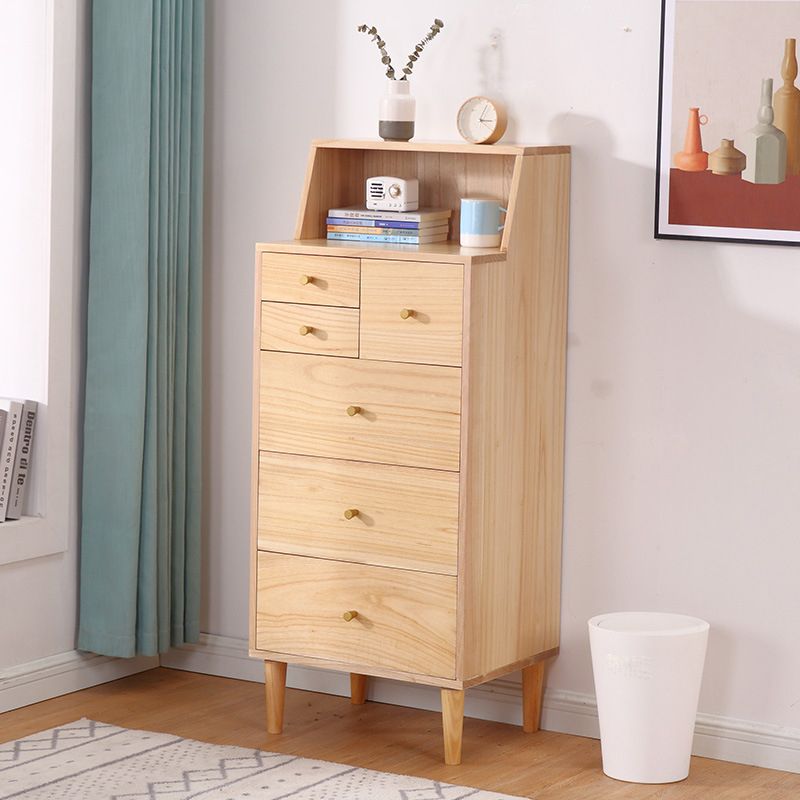 15.74" Wide Accent Chest with Straight Legs Contemporary Chest with 6 Drawers
